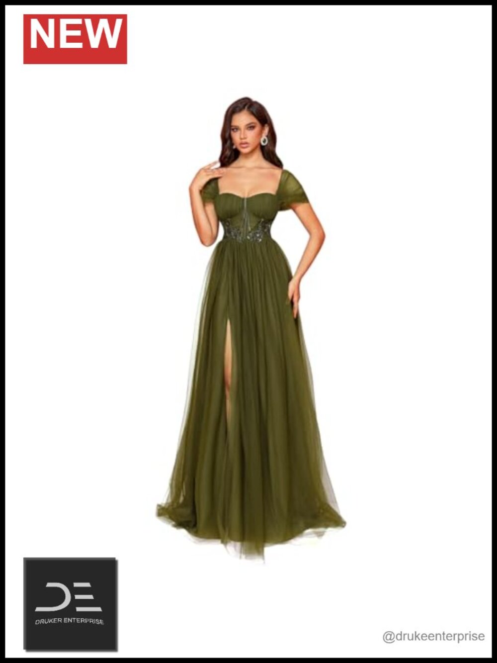 Backless Lace Embroidered Sequin Evening Gown A-Line Maxi Dress